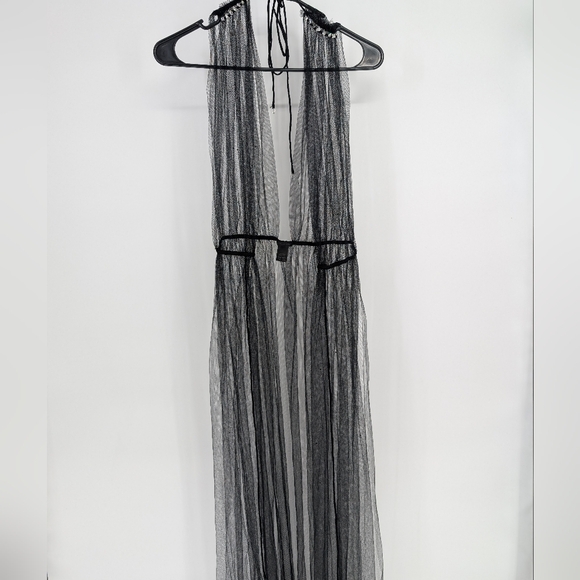 Elegant Black Sheer Gown - Picture 1 of 7